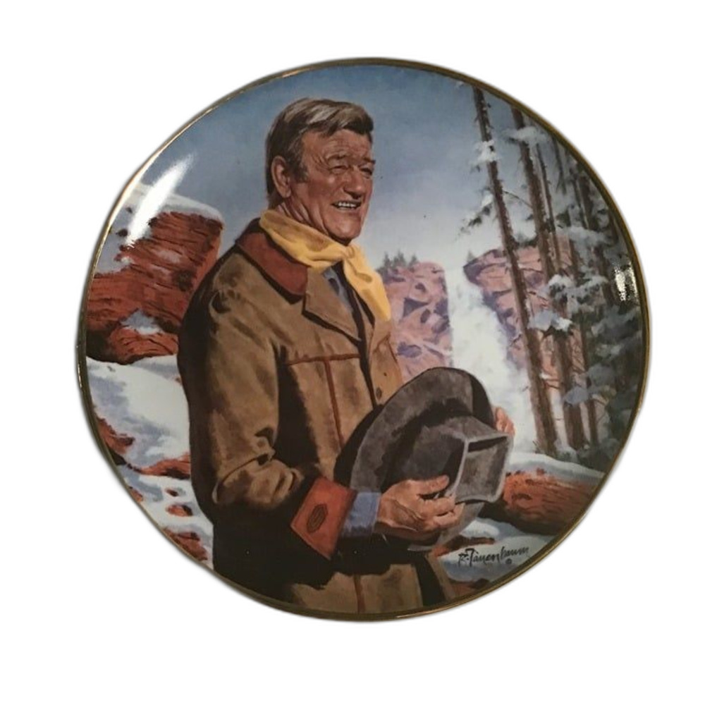 John Wayne "Pine Ridge" Franklin Mint Limited Edition Collector Plate 8"